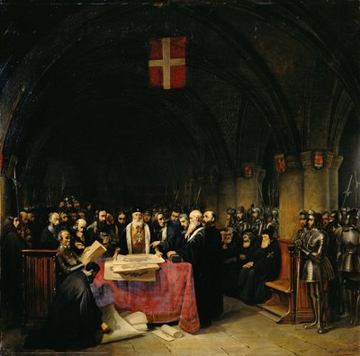 Das Kapitel des Ordens von St. Johannes von Jerusalem, abgehalten in Rhodos im Jahr 1524, 1839 von Claude Jacquand